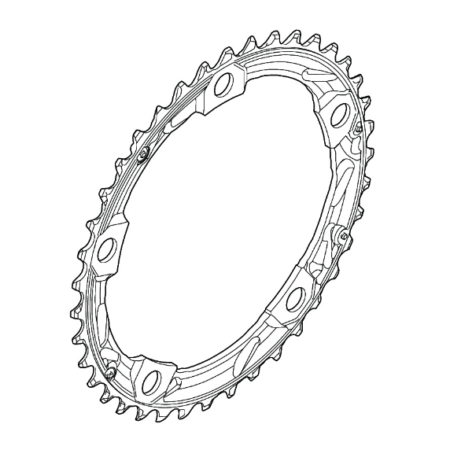 Ratas 39H 5R-130mm 105 5703 10-v. musta Shimano